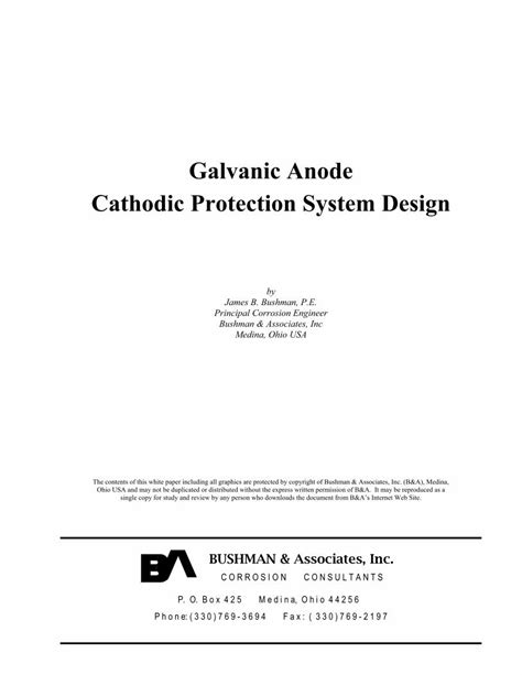 (PDF) Galvanic Anode Cathodic Protection System Design - DOKUMEN.TIPS