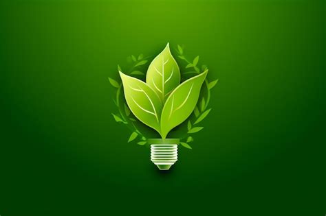 Premium Photo Green Eco Energy Concept Icon Plant Inside The Light Bulb