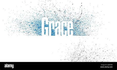 Abstract Conceptual Design With The Word Grace And Ink Splatter Or