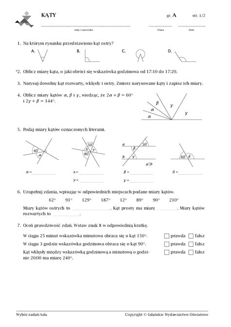 Test Figury Na Płaszczyźnie Klasa 5 Margaret Wiegel