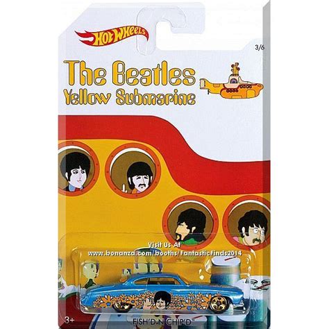 Hot Wheels Fish D N Chip D The Beatles Yellow Submarine 3 6 2016 Walmart 887961281941 On