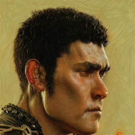 Guts From Berserk Closeup Portrait Art By Norman Stable Diffusion