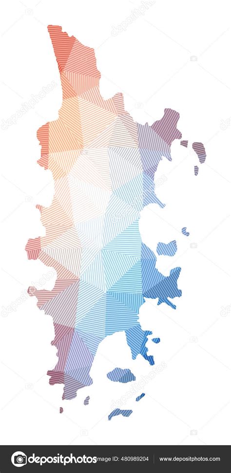 Map Of Phuket Low Poly Illustration Of The Island Geometric Design With