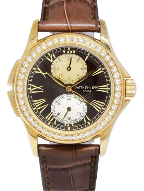 Patek Philippe Travel Time 4934 18K Rose Gold Pearl Diamonds Watch