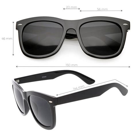 Oversize Wide Arm Metal Rivet Horn Rimmed Sunglasses C693 Zerouv