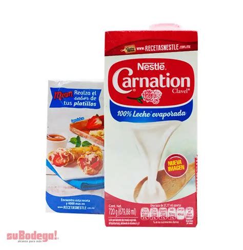 Leche Carnation Evaporada 720 Gr Media Crema 190 Gr SuBodega