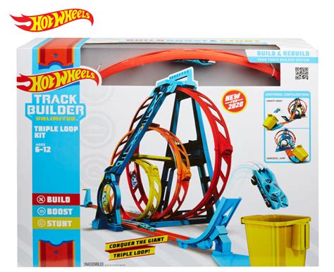 Hot Wheels Track Builder Unlimited Triple Loop Kit Playset Catch Co Nz