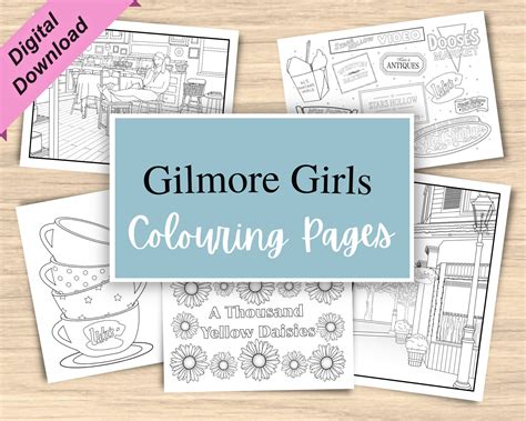 Gilmore Girls Inspired Colouring Pages - Etsy