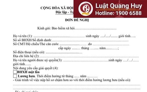 Mẫu 14 HSB Đơn đề nghị hưởng bảo hiểm xã hội một lần Cập nhật 11 2024