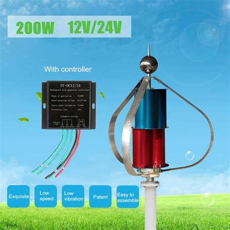 W V Volt Leafs Pmsg Brushless Electric Wind Power Generator