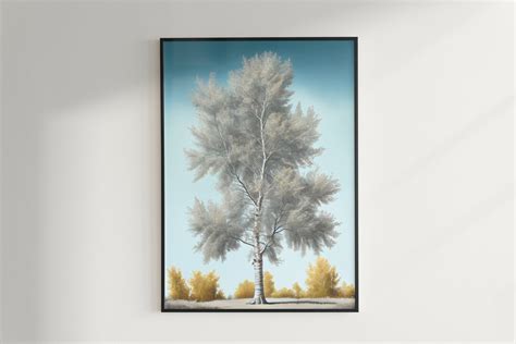 Silver Birch Tree Art Wall Art Digital Art AI Generated - Etsy