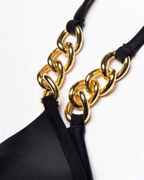 Sujetador Bikini Triangular Con Relleno Moschino Swim A Negro A PROF Online Store