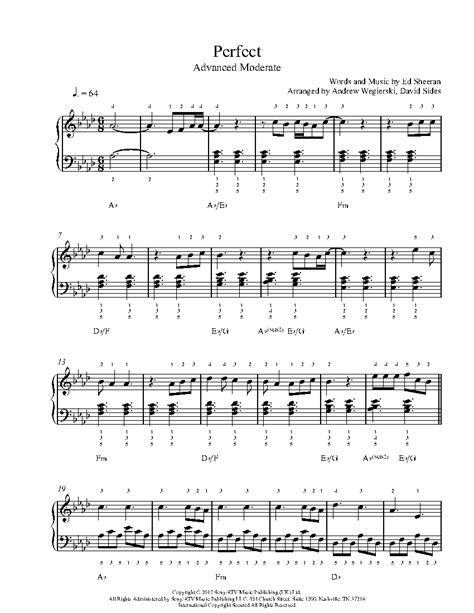 Perfect Piano Sheet Music Buy Perfect Sheet Music By The Piano Guys