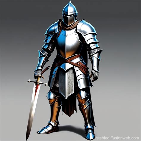 human male knight armor full body dnd heavy armor Prompts | Stable ...