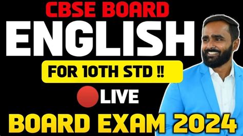 Live Cbse Board English For Th Std Board Exam Pradeep