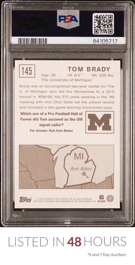 2009 TOPPS MAGIC 145 TOM BRADY PATRIOTS PSA 10 EBay