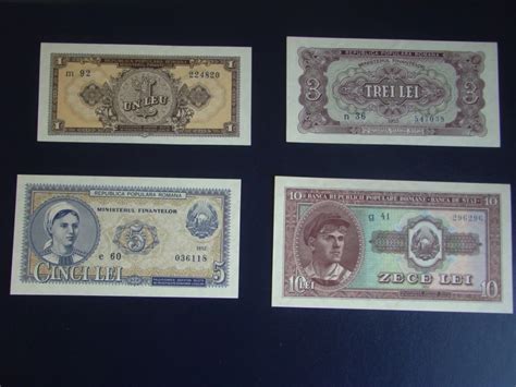 Set Complet Bancnote 1952 ROMANIA UNC Arhiva Okazii Ro