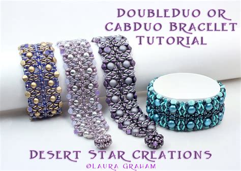 Double Duo Beadweaving Bracelet Tutorial Super Duo Rounduo Etsy