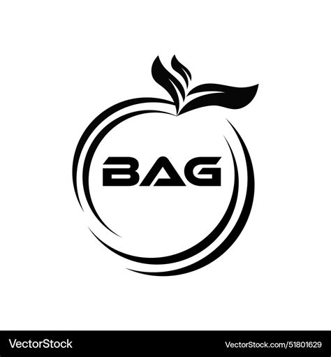 Bag letter logo design simple and modern Vector Image