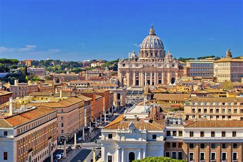 Rome rooftops and Vatican city landmarks panoramic view Photograph by ...