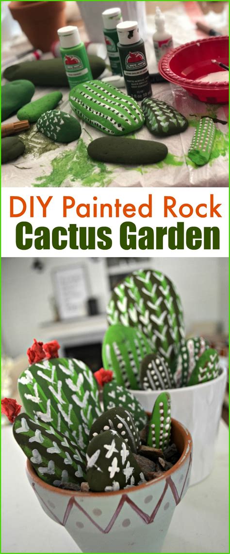 Make This Diy Rock Cactus Garden Craft Fun For All Ages Hip Save