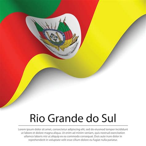 A Bandeira De Ondula O Do Rio Grande Do Sul Um Estado Do Brasil Em