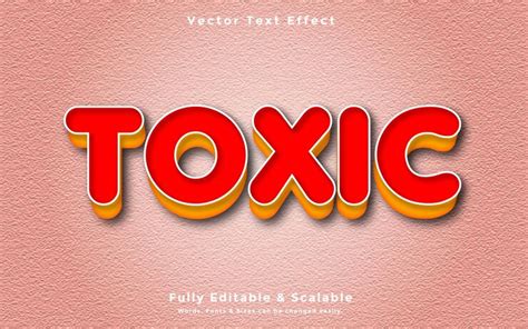 Premium Vector Toxic 3d Text Effect Editable Vector