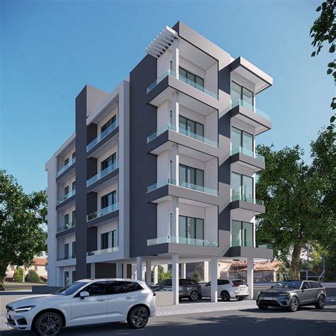 modern apartment building   city