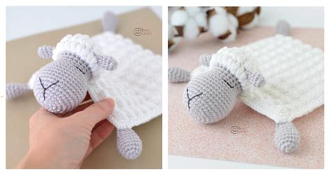 Sheep Lovey Security Blanket Crochet Free Pattern Crochet Knitting