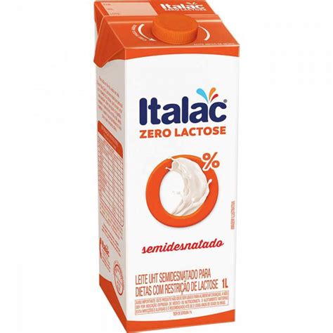 Leite Uht Italac Semi Desnatado Zero Lactose L Multiplica Atacado