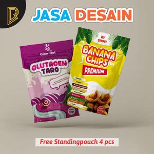 Jual Jasa Desain Kemasan Standing Pouch Produk Label Makanan Design