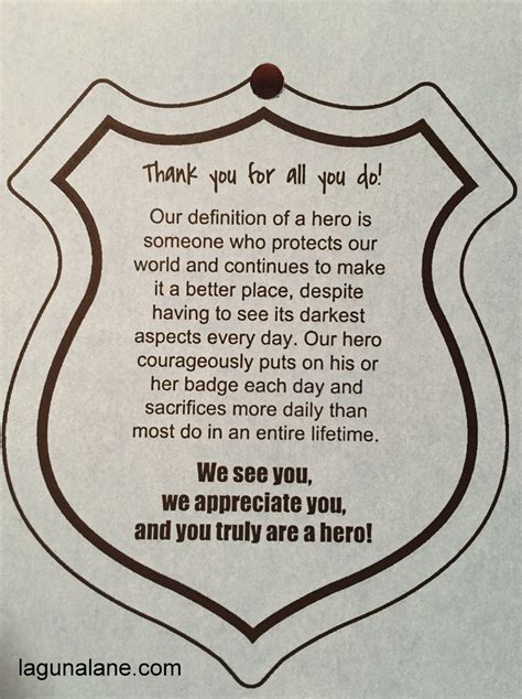 Police Appreciation Bags Free Printable Police Appreciation Police