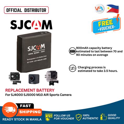 Sjcam Replacement Battery For Sj Sj Sjm Sj Legend Sj Star