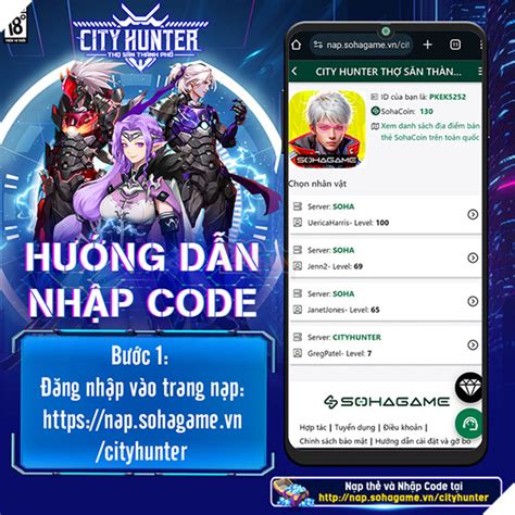 Hướng dẫn cách nhập và tổng hợp Giftcode City Hunter Thợ Săn Thành Phố