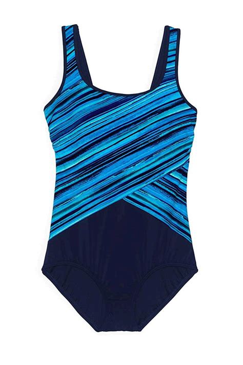 Lands End Women S Tugless One Piece Swimsuit Soft Deep Sea Ombre