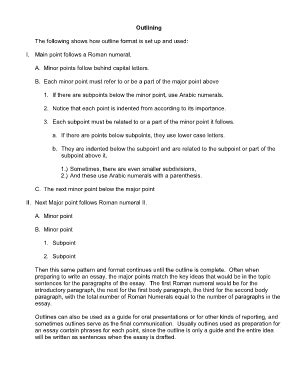 roman numeral outline complete  ease airslate signnow