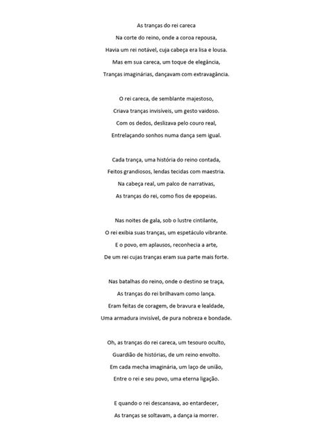 As Trancas Do Rei Careca - As Tranças do Rei Careca | PDF | História | Poesia