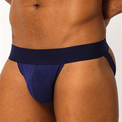 Jual Quick Dry Cotton Gay Men Sexy Underwear Thong Men Jockstrap Fashion Mens Thongs And G
