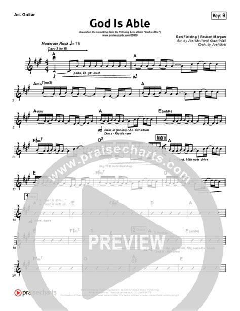 God Is Able Choral Anthem Satb Acoustic Guitar Sheet Music Pdf