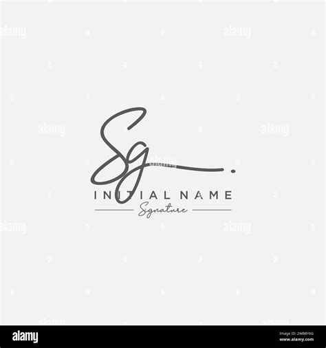 Sg Signature Logo Template Vector Stock Vector Image And Art Alamy