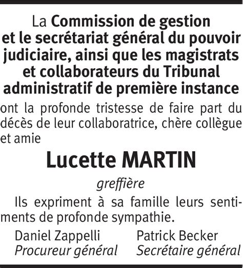 Lucette Martin Hommages