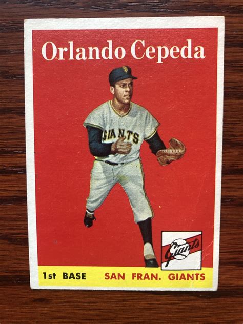 Orlando Cepeda Topps Baseball Rookie Card San Francisco