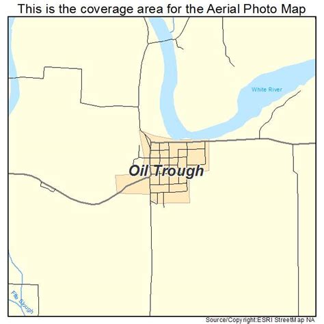 Aerial Photography Map of Oil Trough, AR Arkansas