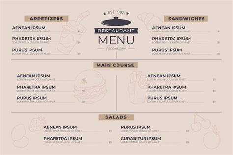 Digital Menu Templates Free Detrester