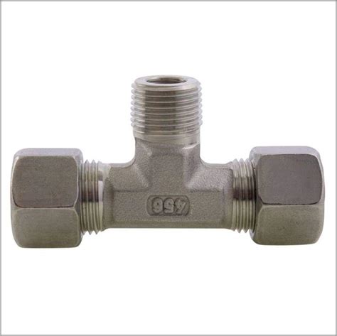 Male Branch Tee Npt Heavy Series Stainless Steel Compression Fitting Pipe Dream Fittings