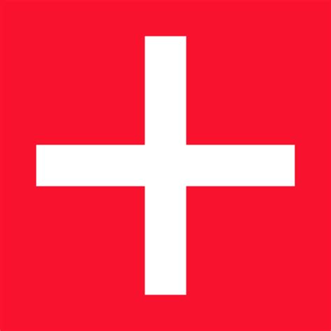 White Swiss Cross Red Background Logo - LogoDix