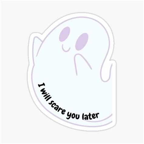 Cute Happy Ghost Sticker For Sale By Fusewithmuse Redbubble