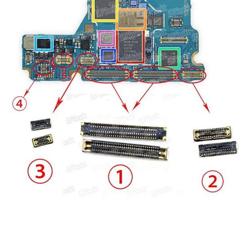 2pcs Lot LCD FPC Screen Connector Battery Plug USB Board Connector For