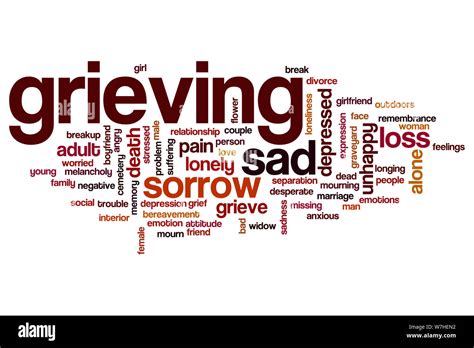 Grieving Word Cloud Concept Stock Photo Alamy