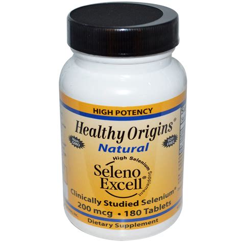 Органический селен Seleno Excell, Healthy Origins, 200 мкг, 180 ...